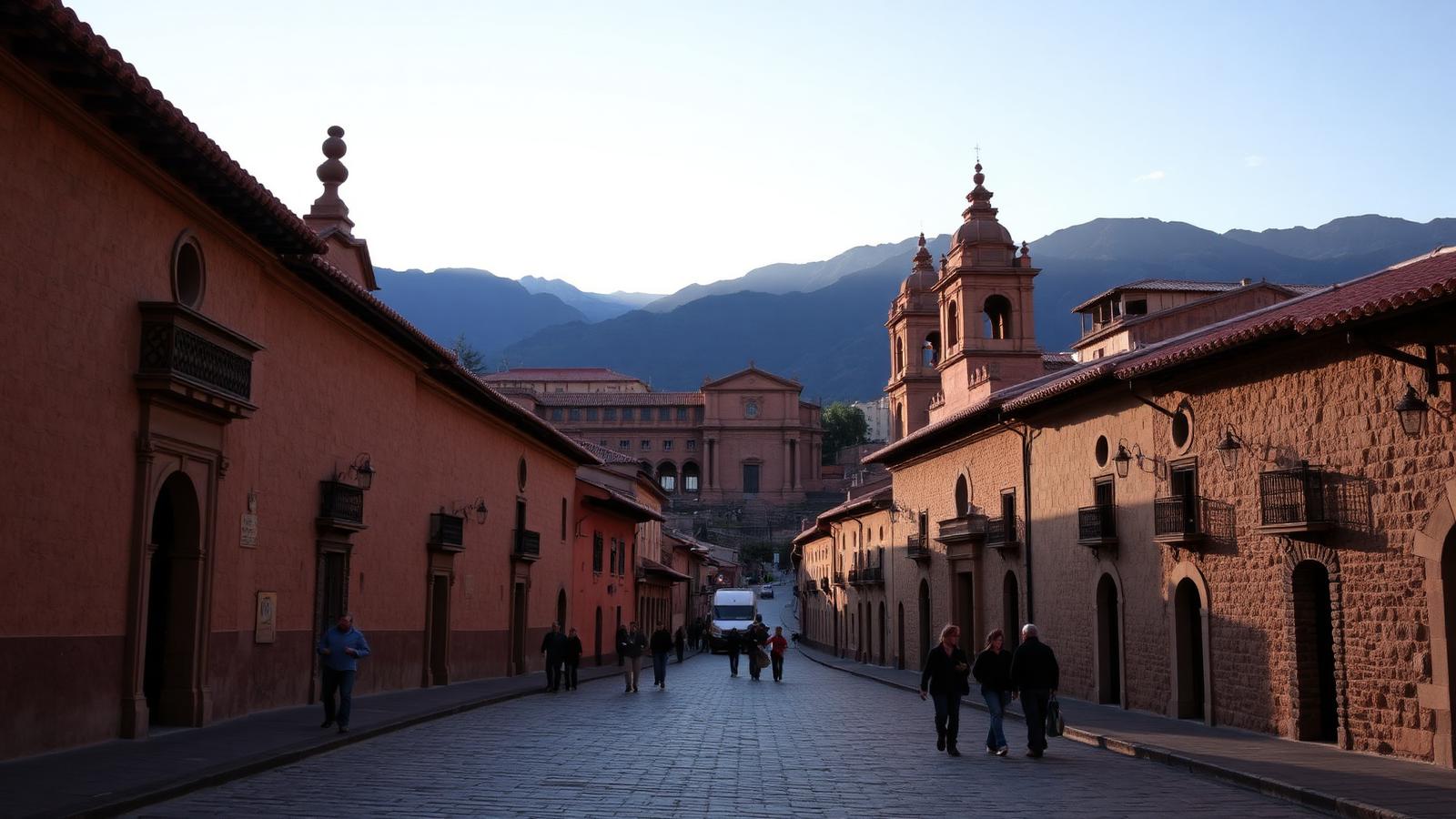 Cusco historic streets and Andean architecture